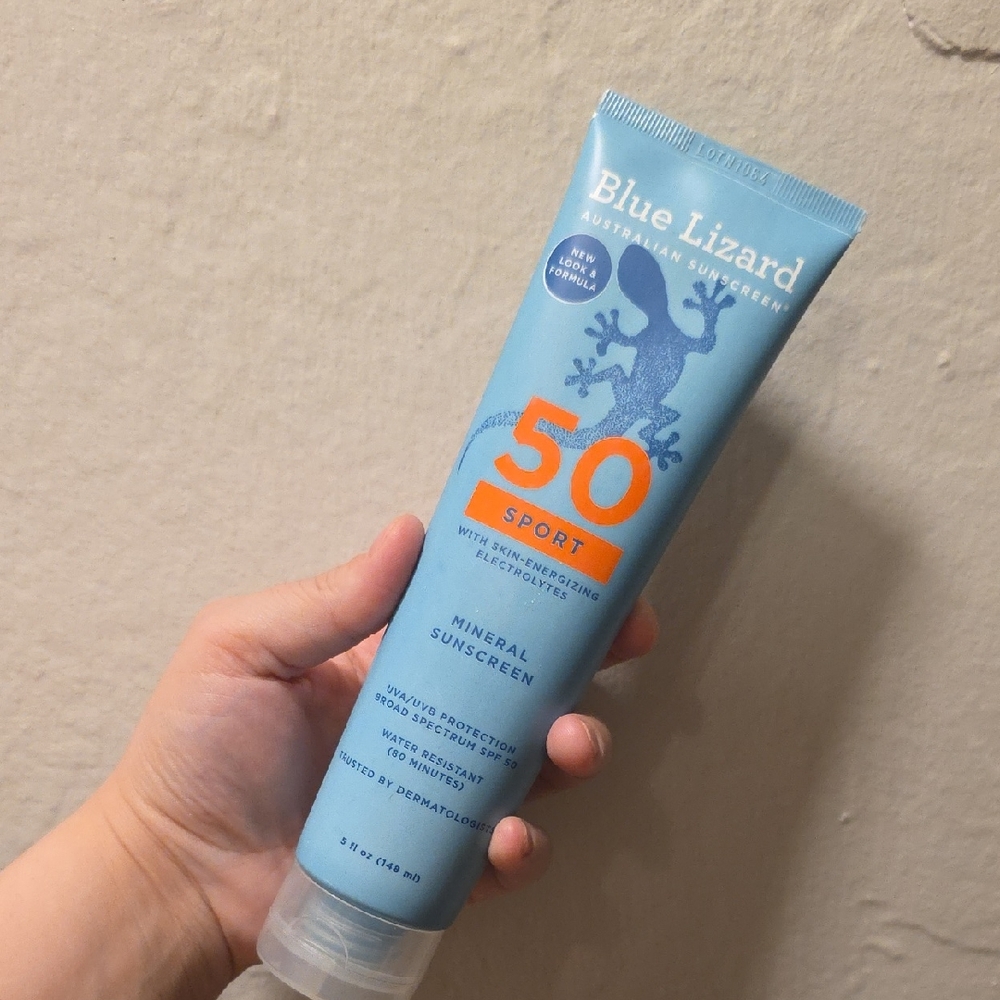 Blue Lizard Sport Mineral SPF 50 Lotion for Athletes 100% Mineral Sunscreen